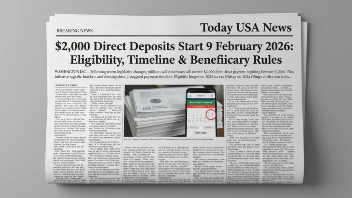 $2000 Direct Deposits Expected