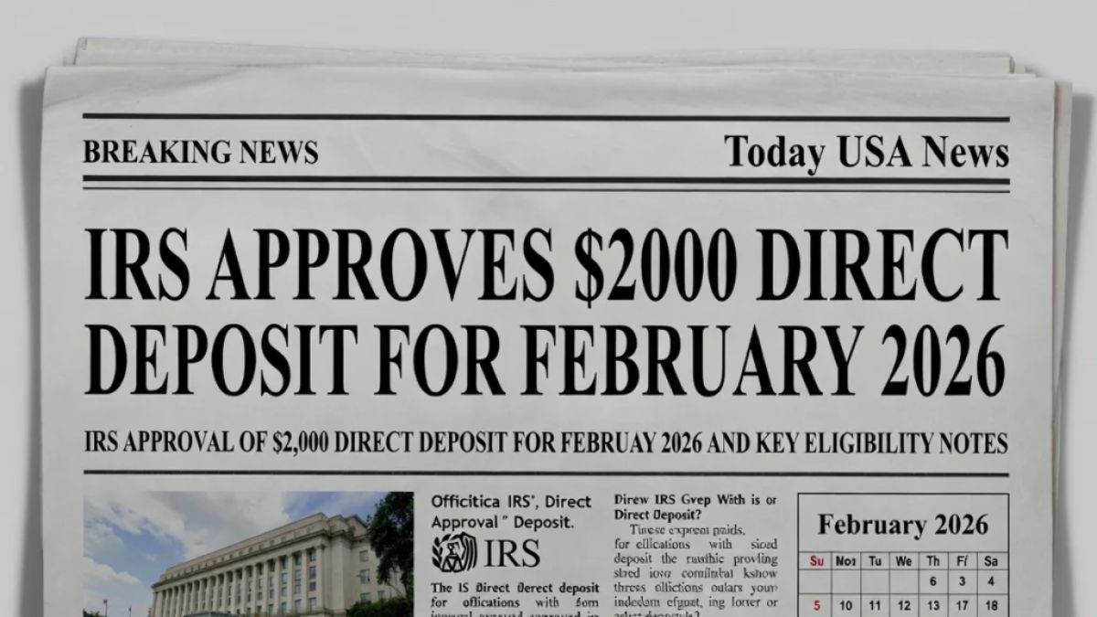 IRS Approves $2000 Direct Deposit