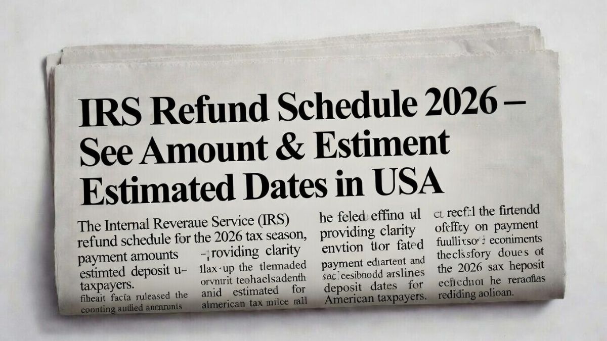 IRS Tax Refund Deposit Schedule 2026